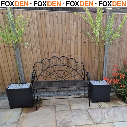Metal garden bench seater - metal,