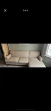 Made.com Beige Chaise Sofa RRP £1000 Beige Right Side