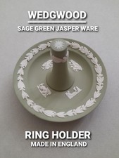 WEDGWOOD SAGE GREEN JASPER WARE RING HOLDER MADE IN ENGLAND EXCELLENT CONDITION 