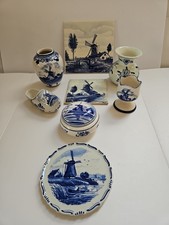 Lot of 8 Different Delft Blue