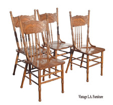 Chairs Pressed Back ~ Set Four