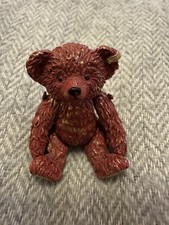 Steiff  miniature.  Pewter teddy. 