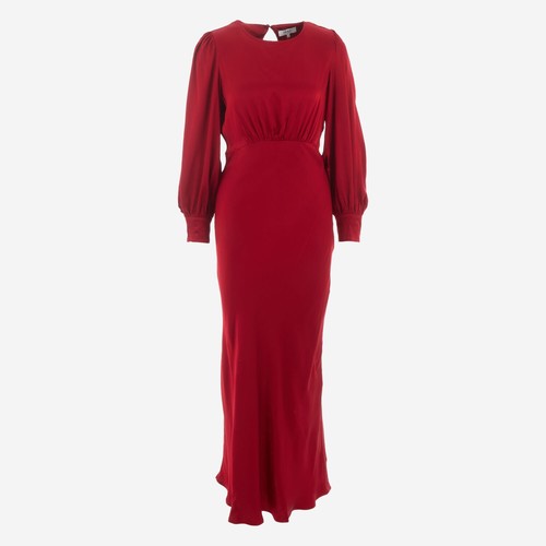 Nicole farhi red satin maxi - farhi,