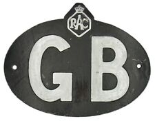 Vintage Black RAC Royal Automobile Club International Car Plate Emblem Insignia