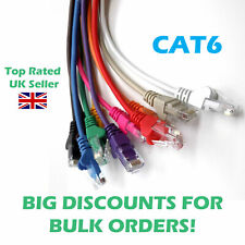 CAT6 RJ45 Ethernet Cable Network LAN Patch Lead Fast Speed Router to PC NEW Lot