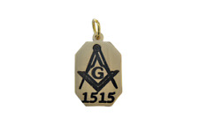 MASONIC POCKET WATCH FOB PENDANT SOLID BRASS GOLD PLATED ANY LODGE NO. YOU WISH
