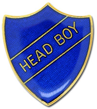 Head Boy Pin Badge in Blue