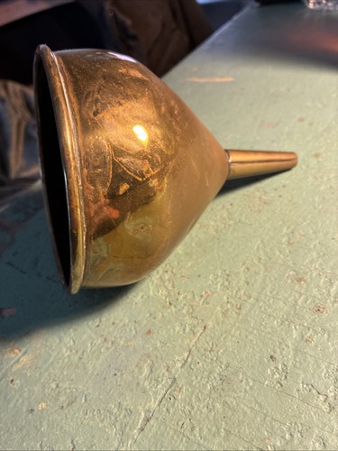 Brass antique funnel with - brass,
