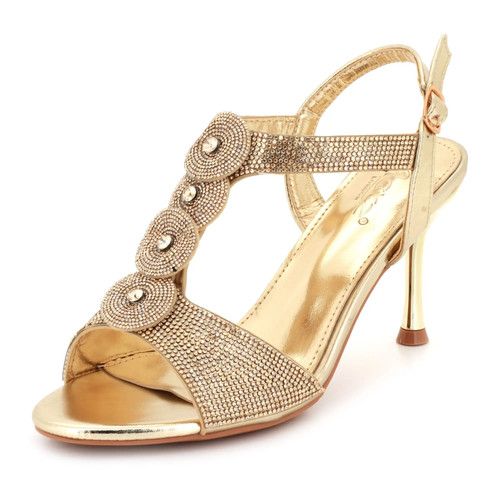 Women diamante block - diamante, heel