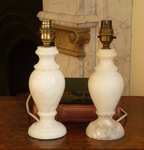 Vintage marble table lamps - 2,