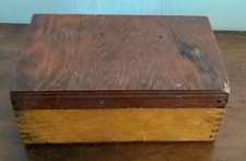 World War II Small Wooden Storage Box with Lid