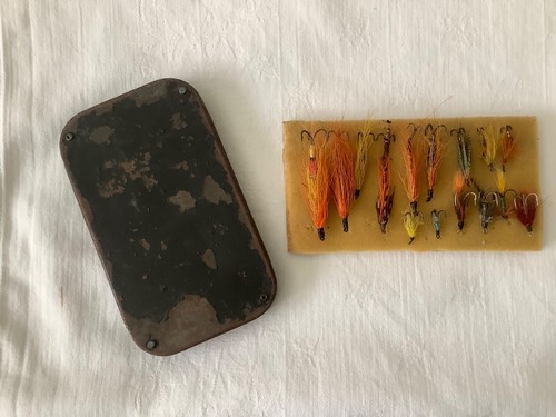 Vintage japanned salmon fly - vintage,