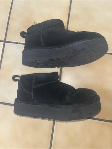 Black platform kids uggs - black,