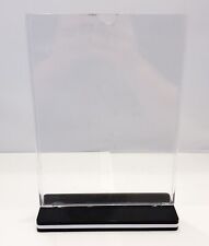 Plastic Medium Sized Leaflet Stand with Black and White Base Promote Advertise