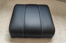 Cubby Box Lid, Land Rover Defender 90 / 110, Black perforated with White stitch