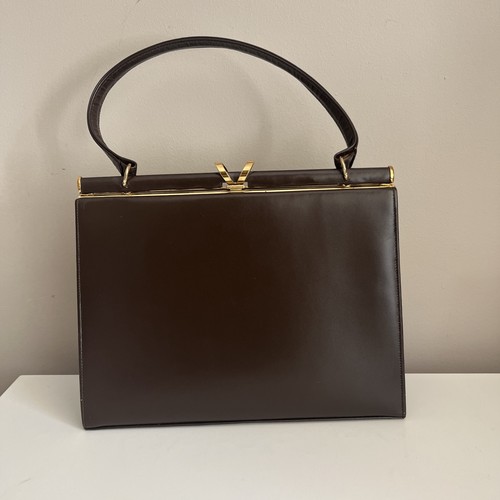 Vintage 1940s alligator brown - 1940s,