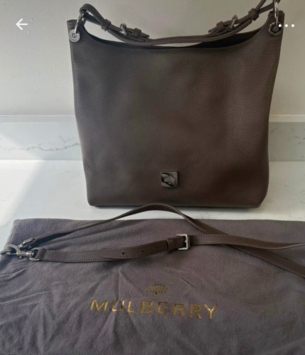 Mulberry taupe pebbled - pebbled, leather