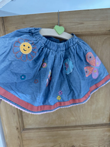 Girls beautiful blue denim - m&s,