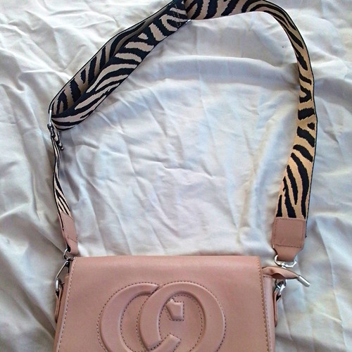 Pink faux leather small - leather,