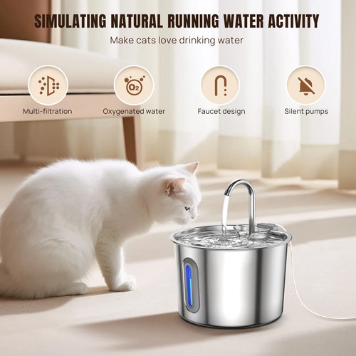 Cat fountain stainless - fountain,