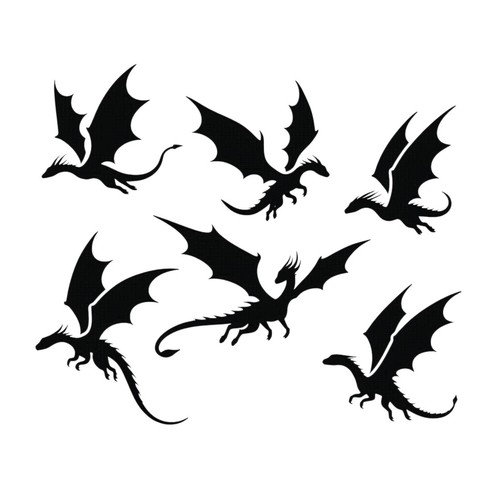 Flying dragons vinyl - vinyl, decal