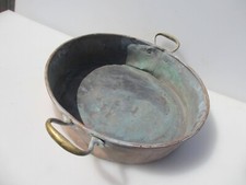 Antique copper frying pan - frying,