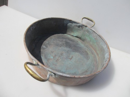 Antique copper frying - copper, pan