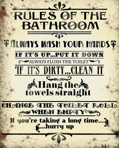 Rules the bathroom loo - rules,