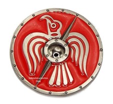 Odin's Raven Enamel Viking Shield Pin Badge