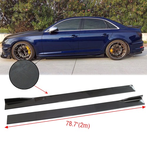 Carbon fiber side skirt - side,