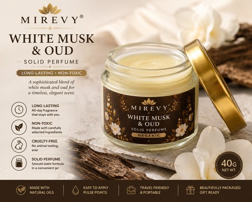 White musk oud solid perfume - &,