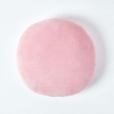 Pink Round Velvet Cushion Super Soft Cotton Velvet Throw Pillow for Sofa