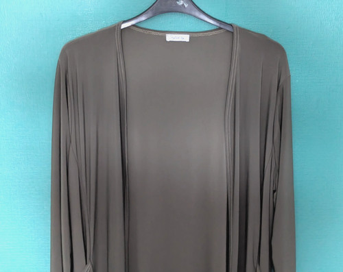 Long green wrap jacket - long,