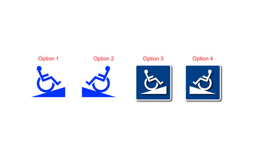 Wheelchair access decal - wheelchair,