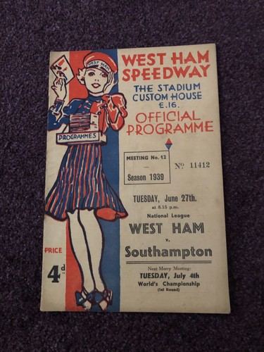 Speedway programme pre war