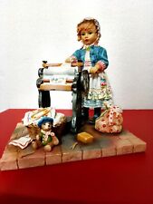 Washday with Teddy paintbox poppet by Christine Haworth 