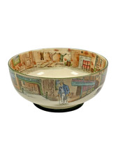 Royal Doulton Vintage Dickens Ware Porcelain Bowl 23cm Dickens Characters Scenes
