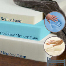 BRAND NEW MEMORY FOAM MATTRESS TOPPERS, COOL BLUE,REFLEX FOAM,MEMORY FOAM