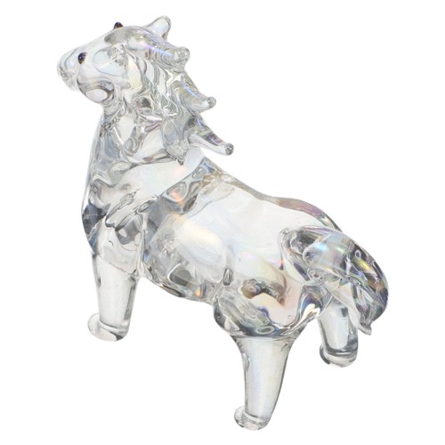 Crystal statue chinese horse - statue,