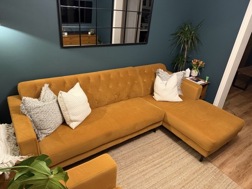 Sofa with chaise from - , made