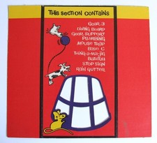 Mouse Trap Vintage/Original "This Section Contains" Box Insert IDEAL 1963 - Red