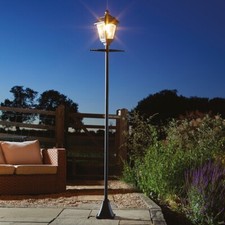 Solar Powered Victorian Style Lamp Post 200lm LED Outdoor Garden Lamppost Light