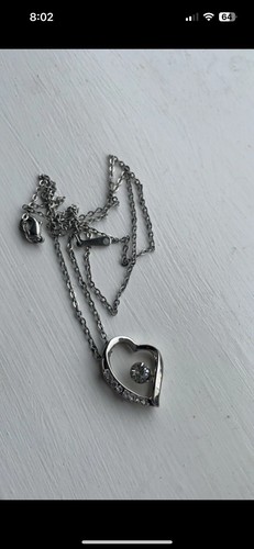 Samuel silver heart necklace - h,