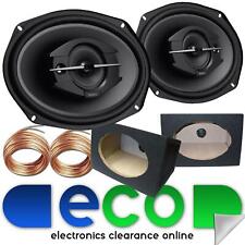 SONY XS-FB6930 3-Way 6x9" 900 Watts Car Speakers & 6x9 Black Pod Box (Pair)