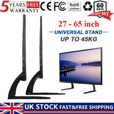 UNIVERSAL TABLE TOP TV STAND RISER BASE PEDESTAL MOUNT BRACKET 27"- 65" LCD LED