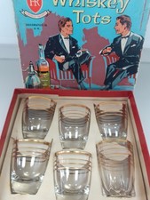 Vintage ROSCO Whiskey Tot Glasses In Original Box.