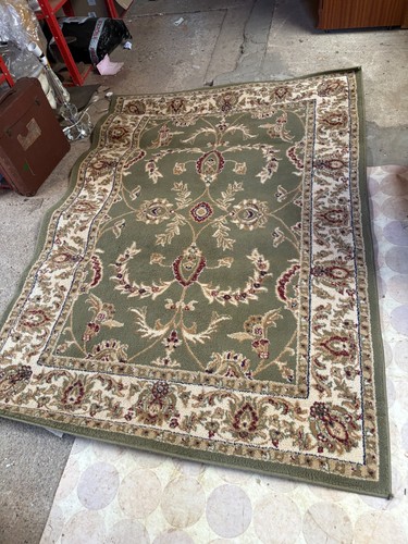 Dunelm legacy green rug - green,