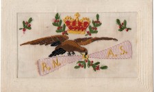 WW1 Patriotic Embroidered SILK