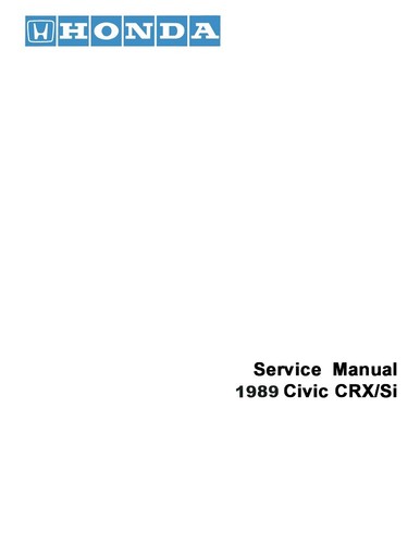 1989 honda civic - honda, si
