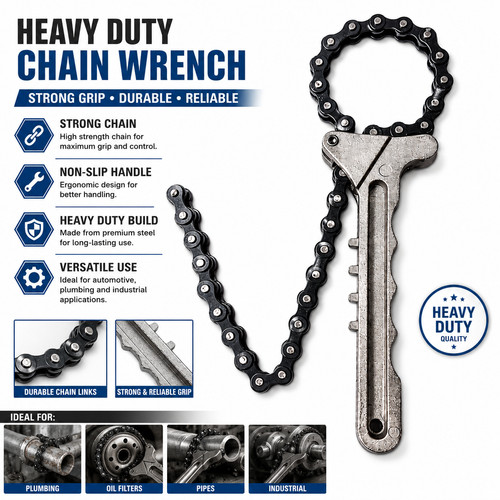 Heavy duty chain wrench - duty,